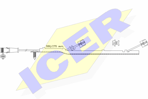 Senzor de avertizare,uzura placute de frana 610434 E C ICER